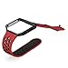 Fitbit Blaze Bands, UMTELE Sport Silicone Replacement Strap with Black Frame for Fitbit Blaze Smart Fitness Watch Black/Red