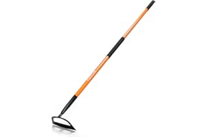 KOLEIYA Sharpened Garden Hoe 57 Inch Heavy Duty Weeding Hoe with 8.3 Inch Blade and Fiberglass Handle Pre Sharpened for Effortless Cutting Lawn and Soil Tool