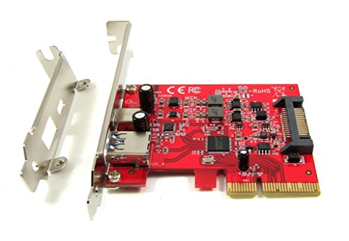 Ableconn PU31-AC-2 USB 3.1 Gen 2 (10 Gbps) Type-C & Type-A PCI Express (PCIe) x4 Host Adapter Card (ASMedia ASM2142 Chipset)