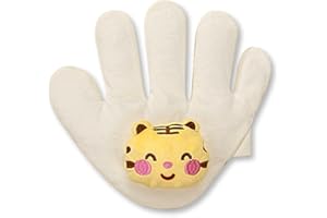 Fogsea Baby Startle Prevention Hand Glove,Baby Sleeping Palm, Baby Hand Pillow,Hand Protector for Baby，Baby Sleep Automatic Beater，Cute Cartoon Face Design, Red Bean Filling