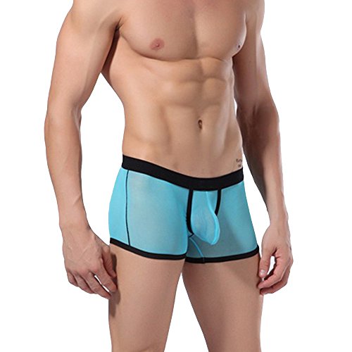 Black Nitro Men's Micro Mesh Boxer, Small, Light Blue
