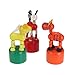 Wooden Animal Push Up Press Base Toy