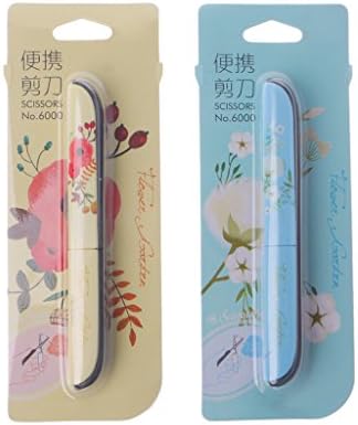 HMHUI Creative Flowers Pattern Portable Scissors Stationery Scissors Novelty Scissors