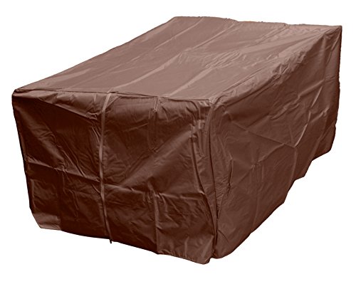 AZ Patio Heater Heavy Duty Waterproof Rectangle Propane Fire Pit Cover - 50 x 38 x 23 - Mocha