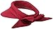 Scala Women's Deluxe Big Brim Cotton Visor with Bow, Red, One Size