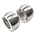 Steelmeup Stainless Steel Silver Brush Hoop Earrings 7mm