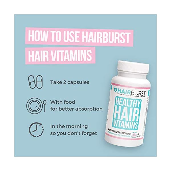Hair-Growth-Vitamins-Biotin-Anti-Hair-Loss-Supplement-for-Thinning-Hair-Hair-Tablets-for-Women-Hair-Regrowth-Multivitamins-Pills-Grow-Longer-Stronger-Healthy-Hair-Capsules-1-Month-Hairburst Hairburst Biotin Hair Vitamins - Hair Growth Supplement with Selenium & Copper - 1 Month Capsule Supply - Made in the UK