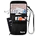 FREETOO Neck Wallet Travel Neck Pouch RFID Blocking, Travel Wallet Passport Holder Wallet for women Men, Multipurpose Storage Travel Pouch for passport and tickets Credit Card Phone Holder