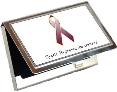 Cystic Hygroma Awareness Ribbon Business Card Holder