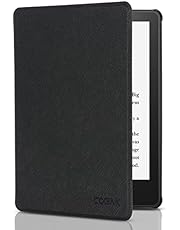 CoBak Kindle Paperwhite Case - All New PU Leather Smart Cover with Auto Sleep Wake Feature for Kindle Paperwhite Signature Edition and Kindle Paperwhite 11th Generation 2021 Released, Black