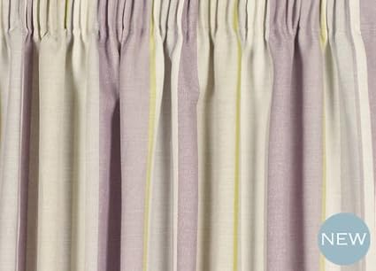 Laura Ashley Ready Made Eaton Stripe Amethyst Pencil Pleat