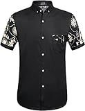 SSLR Men's Summer Slim Fit Short Sleeve Casual Button Up Shirt
