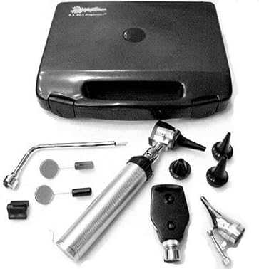 RA Bock 3.2V Bright White LED Full ENT Otoscope Set with Accessories - The Perfect Kit for Medical School! (Hard Case)