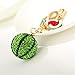 Reizteko Crystal Watermelon Pendant Car Key Chain Key Jewelry Keyring Fashion Trinket Souvenir Christmas Gift Key Holder Key Finder Bag Decorations
