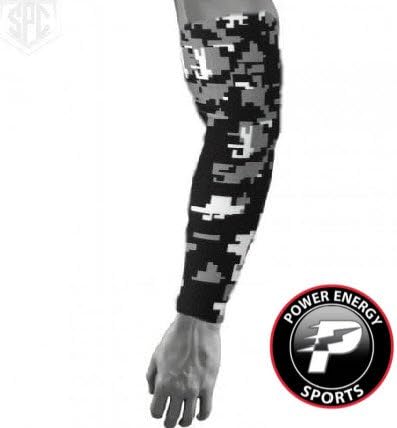 Sports Titanium Baseball Compression Arm Sleeve Youth Small (Black Digital Camo)
