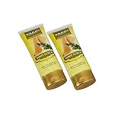 Foot Scrub Cream for Calloused and Dry Feet - Natural, Anti-fungal Callus Remover and Therapeutic Exfoliator - Fast Absorbing. Exfoliant Dead Foot Tissues & Rejuvenates the Rough & Damaged Foot Skin. Makes Your Feet Super Soft & Supple. Made with Fenugreek, Jojoba Seed Grains, Lemon Grass Oil, Walnut Scrub, Turmeric and Kokum Butter. Premium Quality. Value Pack of 2 X 110 Grams - Vaadi Herbals