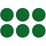 Kasteco 6 Pack Self Adhesive Air Hockey Mallet Felt Pads, Green, 94mm