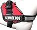 ALBCORP Service Dog Vest Harness – Reflective, No-Pull Harness with Handle & Comfy Mesh Padding – Sizes XXS-XL for Puppies, Small & Large Dogs – 2 Removable Service Patches Included (Medium, Red)
