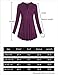 SeSe Code Womens Henley Tops Chritmas Gift, Ladies Vintage Long Sleeve V Neck Button Embellished Blouse A Line Flare Hem Slimming Comfort Tunic Shirts Red Large
