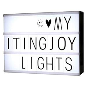 ITingjoy Combinación libre cinematográfica luz LED caja de luz con letras y tamaño A4
