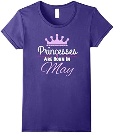 Womens Princesses Are Born In May T-Shirt Small Purple