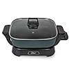 Uten Multi Function Electric Cooker Pan with Glass Lid , Integrated Kitchen Pot , Electric Hot Pot , Electric Barbecue Grill ,  Adjustable Temperature Control , Cool Touch Handles & Non-Stick