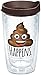 Tervis emoji - Poop Happens Insulated Tumbler with Wrap and Brown Lid, 16oz, Clear