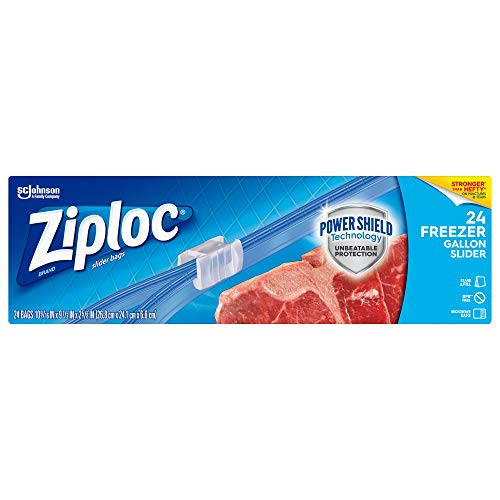Ziploc Slider Freezer Bags with New Power Shield Technology, Standand