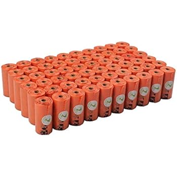 PET N PET 1080 Counts Poop Bags Dog Waste Bags Large Orange Unscented