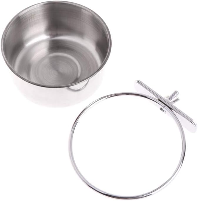 POPETPOP Parrot Foraging Box Interactive Hanging Toy Stainless Steel Bird Feeder Case for Parrot Macaw Pet s for Cage