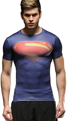 SAILAIBAO Men's Compression Tights Fitness Shirt,Casual Quick-dry Sports T-shirt (Medium)