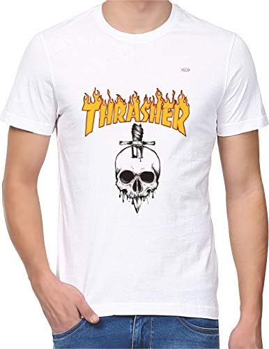 Style Eva - Thrasher Printed T-Shirts Collections for Men and Women, Code 357 - Round Neck with Half Sleeves
