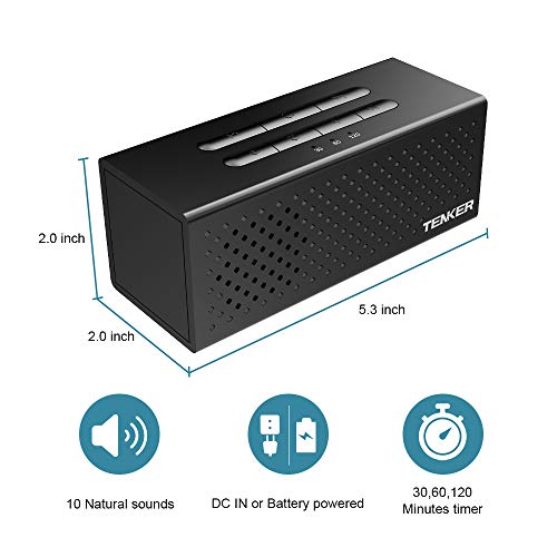 TENKER White Noise Machine Sound Machine for Sleeping & Relaxation,10 Natural Sounds, Portable Sleep Therapy for Home,Office or Travel - Thumbnail 2