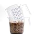 Kitch N’ Wares Clear Plastic Measuring Cups - 2 Pack - Stackable Nesting Design Container for Liquids or Solids - for Everyday Cooking, Baking Needs, Kitchen Accessory, Gift Idea - 16 Ounce