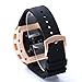 Men's Punk Spider Pattern Watch Silicone Band Tonneau Quartz Watches (Orange)