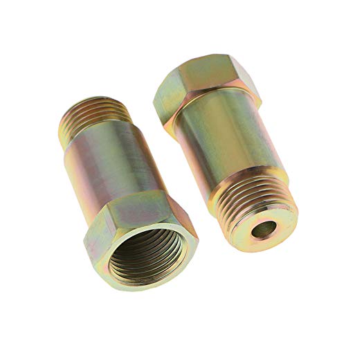 Universal O2 Sensor Spacer Adapter Isolator Extender Straight CEL Fix Kit for Exhaust Systems with M18 x 1.5 Sensor Holes (Pack of 2)