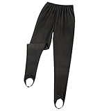 Collections Etc Women's Classic Tapered Leg Stirrup Pants - Made In The USA