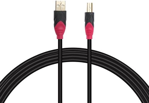 LDKCOK Printer Cable, USB Printer Cable Type A Male to B Male Scanner Cord USB B Cable High Speed for HP, Canon, Epson, Dell, Brother, Lexmark, Xerox, Samsung etc(10FT/3M)