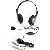 Andrea C1-1022500-50 Model NC-185VM Hi-Fidelity PC Microphone Stereo Headset, Noise Cancellation Microphone Technology with Highest Voice Recognition Industry Rating