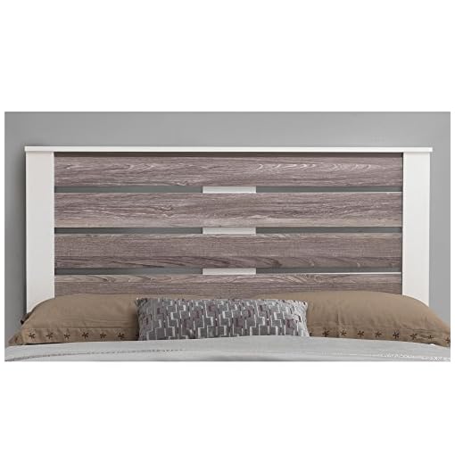 Ameriwood Home Colebrook Full Headboard, Vintage White/Rustic