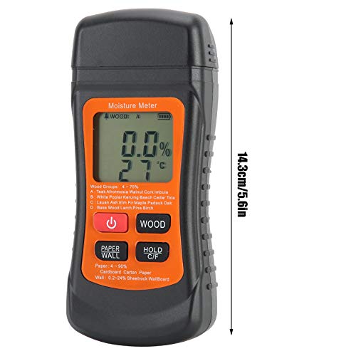 Holzfeuchtemessgerät, 2-in-1-Holztemperaturprüfer mit zwei Stiften Holzfeuchtemessgerät, für Holzbaustoff Brennholz… – Bild 5