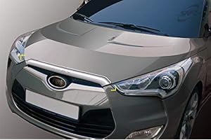 SAFE Chrome Hood Guards Bonnet Protector 1p for 2012-2018 Hyundai Veloster