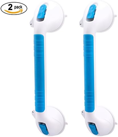 Strong Suction Ultra Grip Bath and Shower Suction Grab Bar For the Elderly Or Injured, Tool Free Installation (2 Pack)
