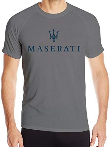 ZaHome Mens Maserati Blue Logo Sporty Style T-Shirt Short-Sleeve Athletic Quick-Drying Tees Tops