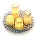 Hayley Cherie® - Textured Real Wax Flameless Candles with Timer (Set of 4) - LED Candles 3, 4, 5, 6 inches Tall - Flickering Amber Flame - Battery Operated Pillar Candles – Large Unscented