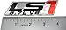 ERPART LS1 5.7L V8 RED Engine Emblems Badges Highly Polished Aluminum Chrome Silver Compatible with Pontiac Trans Am Firebird Chevy Corvette C5 ZR1 Camaro Holden Special Vehicles HSV (Pack of 2)