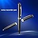Lgsixe Voice Recording Pen,8GB Voice Activated Recorder Ballpoint pen,Dictaphone,USB,Rechargeable,One Button Record and Save,Metal Casing black