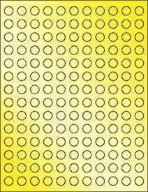 (6 SHEETS) 924 1/2" BLANK GOLD METALLIC ROUND CIRCLE STICKERS FOR LASER PRINTERS ONLY~ SIZE: 8-1/2"X11" STANDARD SHEETS
