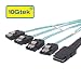 10Gtek Internal Mini SAS 36pin (SFF-8087) Male to 4x SATA 7pin Female Fan-out Cable, 0.5-meter (1.6feet) primary