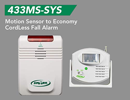 Smart Caregiver Anti-Wandering Motion Sensing System - Wireless Motion Sensor with Remote Alert Monitor (Up to 300 ft). Includes 10 Individual Cleaning Wipes and Liberty Cleaning Cloth